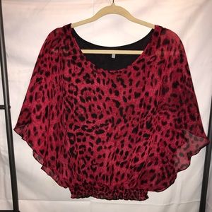 Charlotte Russe Leopard Print Top